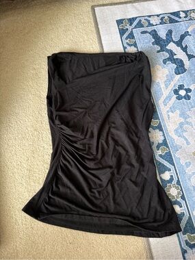 Reformation Black Ruched Pencil Top